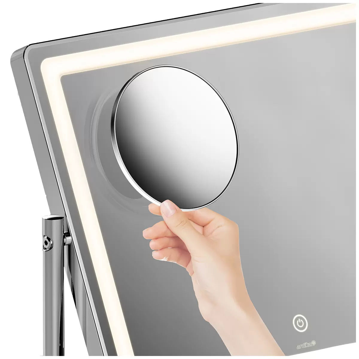 Aurea Mini LED Cosmetic Mirror | Portable Light-Up Makeup Mirror