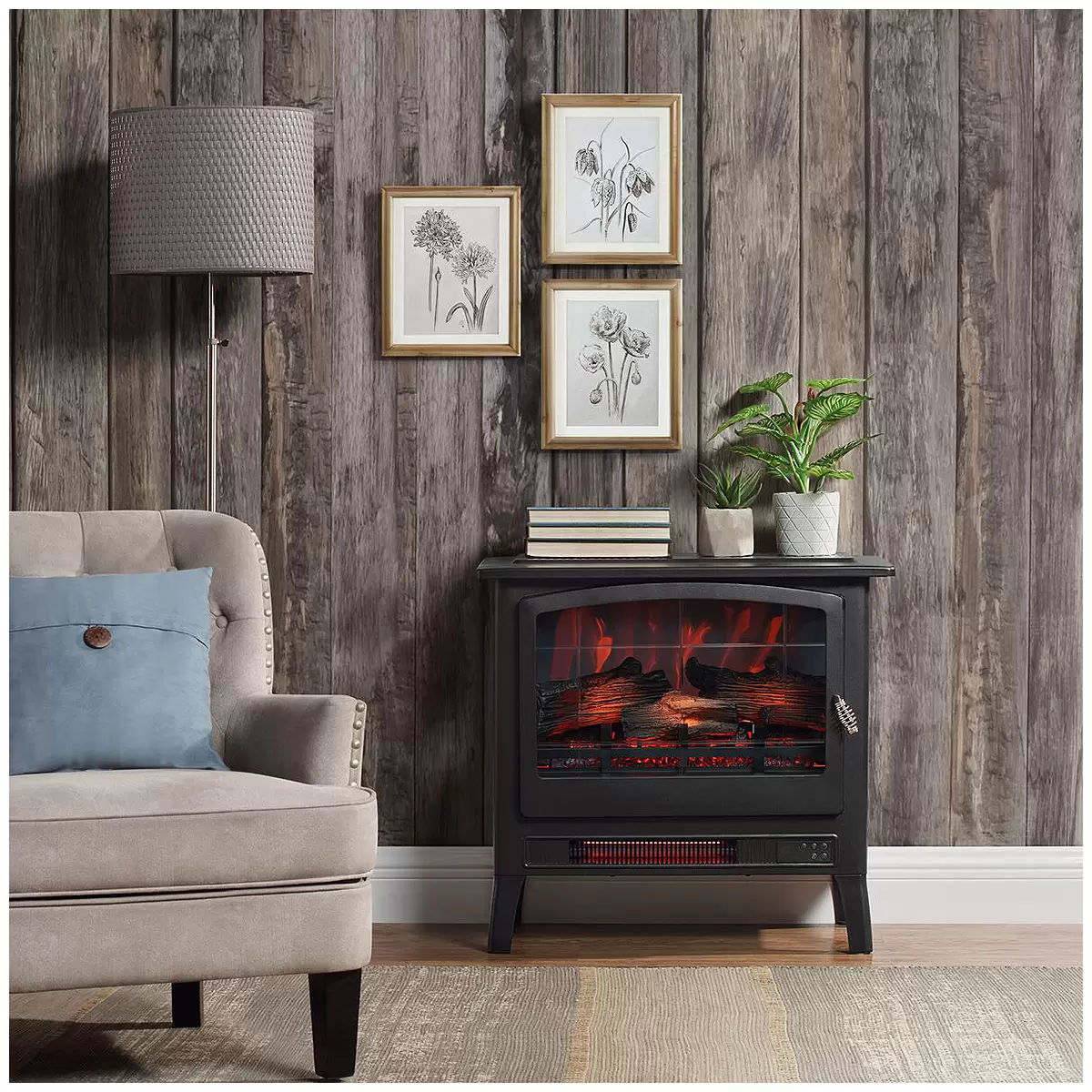 Infrared Electric Fireplace | Portable Stove Heater | Home Heating Appliance