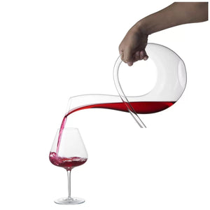 Wine Decanter 1.2L | Glass Carafe for Red & White Wine | Elegant Aerator Design