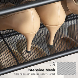 5-Tier Shoe Rack | Industrial Shoe Organizer Storage Bench