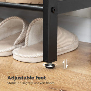 5-Tier Shoe Rack | Industrial Shoe Organizer Storage Bench