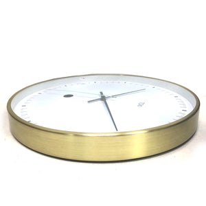 Toki Metta Brushed Gold Silent Sweep Second Wall Clock | Date | 40cm
