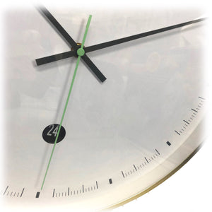 Toki Metta Brushed Gold Silent Sweep Second Wall Clock | Date | 40cm