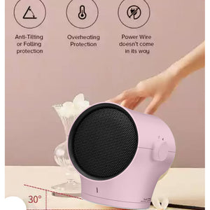 Kawa Smart Pink Edition | PTC Ceramic Heater | Oscillating | Home Office | Desk | Personal | 1000W