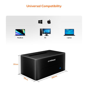 D1 USB 3.0 SATA HDD Docking Station | 3.5" & 2.5" | Black | Plug & Play Design