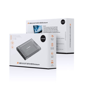 A1 See-Through Tool-Free USB 3.0 2.5" SATA HDD Enclosure | Black | High-Speed Storage Solution