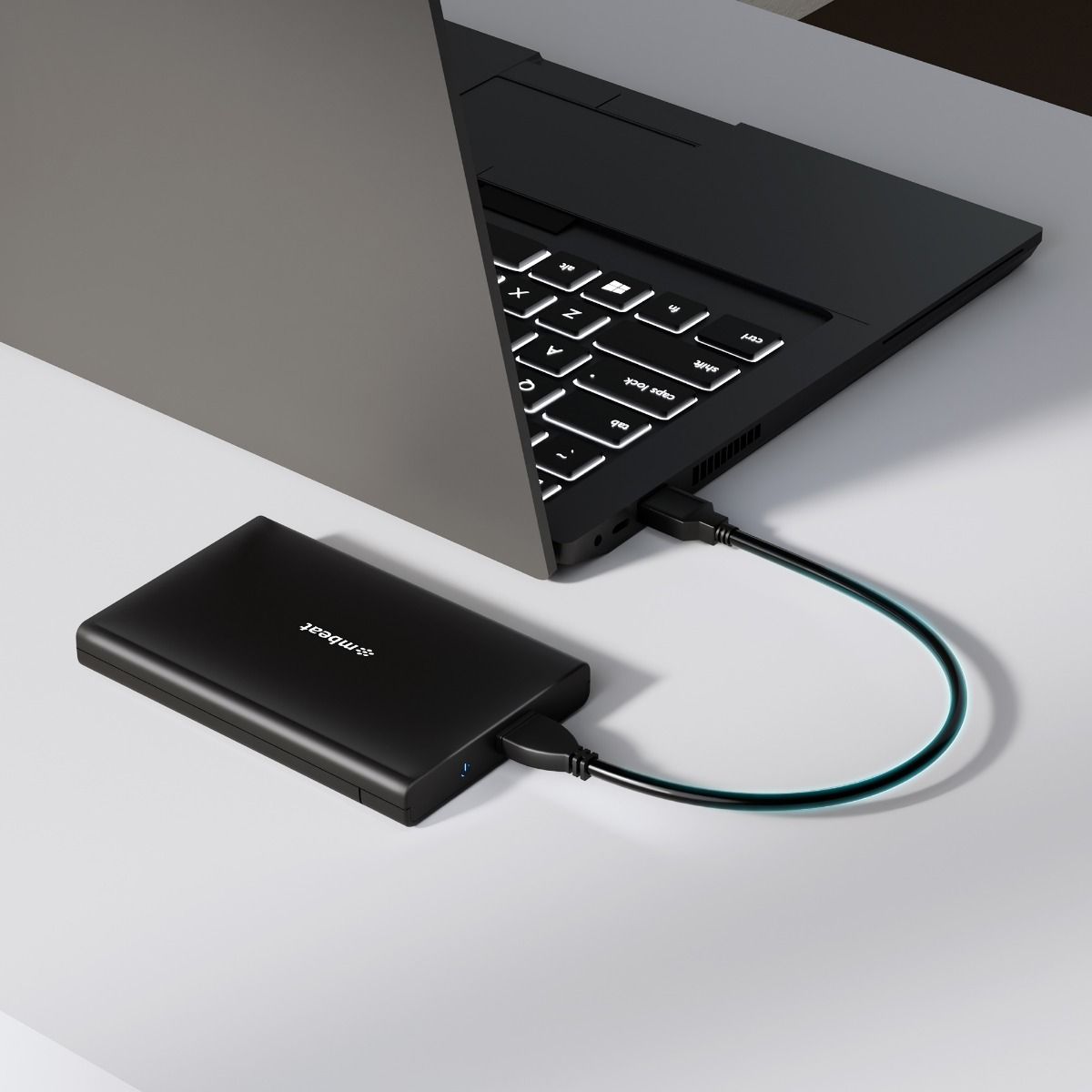 A2 Slim Tool-Free USB 3.0 2.5" SATA HDD Enclosure | Black | Portable Hard Drive Case