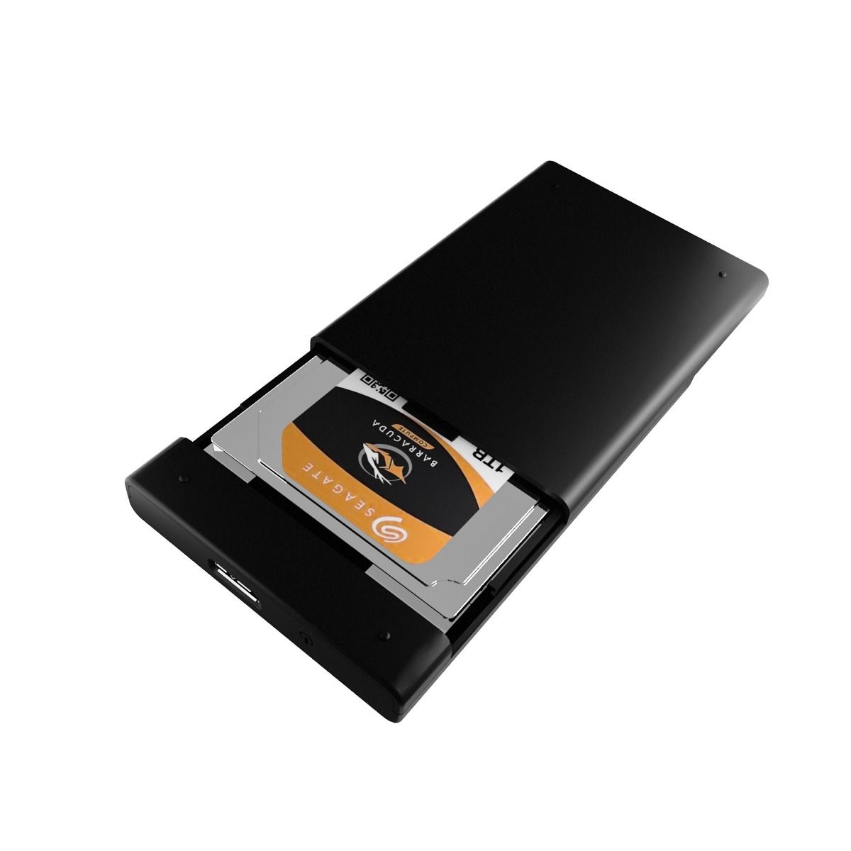 A2 Slim Tool-Free USB 3.0 2.5" SATA HDD Enclosure | Black | Portable Hard Drive Case