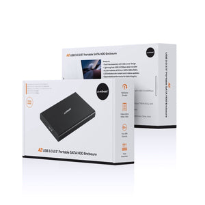 A2 Slim Tool-Free USB 3.0 2.5" SATA HDD Enclosure | Black | Portable Hard Drive Case