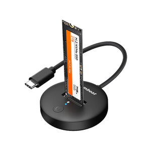 H1 USB 3.2 Gen2 10Gbps M.2 NVMe & SATA SSD Mini Dock | Black | Compact Storage Solution