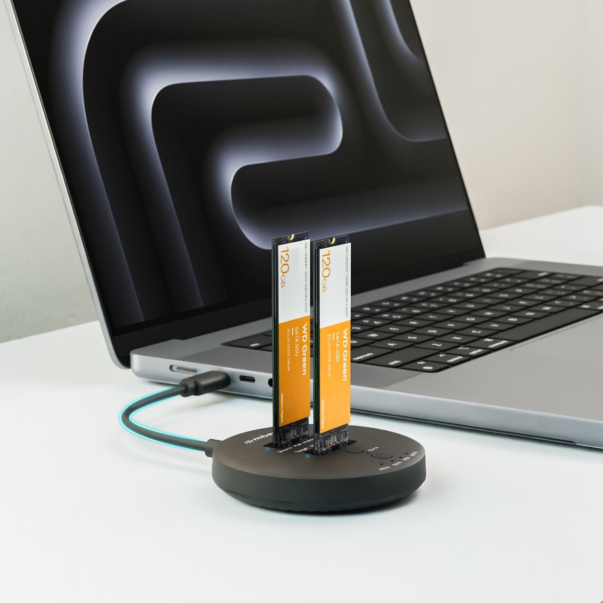 H3 USB 3.2 Gen2x2 20Gbps Dual M.2 NVMe SSD Dock with Clone Duplicator | Black | High-Performance