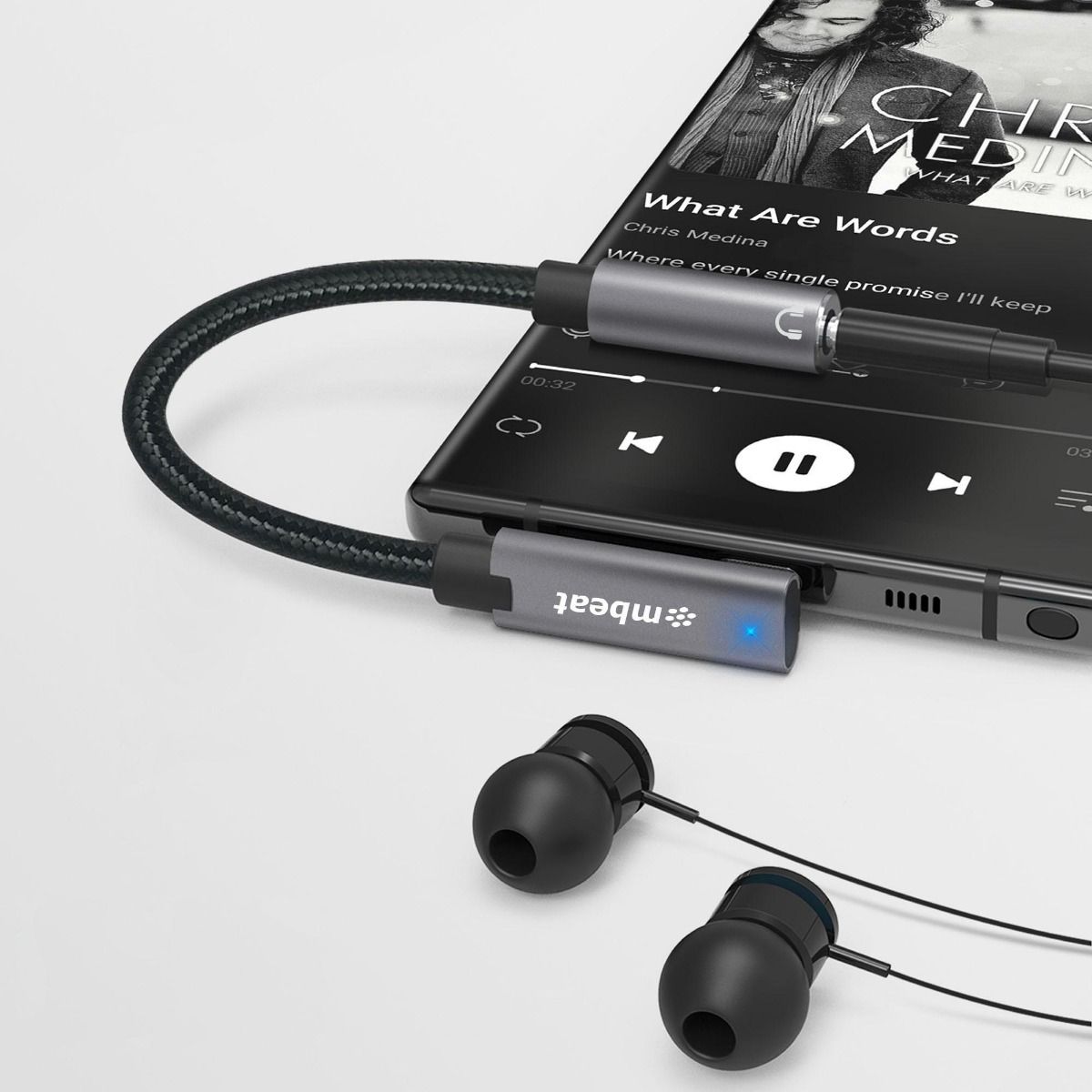Elite USB-C to 3.5mm Audio Adapter | Space Grey | Compact & Durable