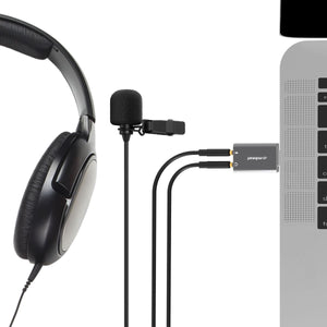 Elite USB to 3.5mm Audio & Microphone Adapter | Space Grey | High-Quality Sound