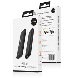 mbeat Elite USB-C to M.2 SSD Enclosure (M-Key, B+M Key) | Matte Black