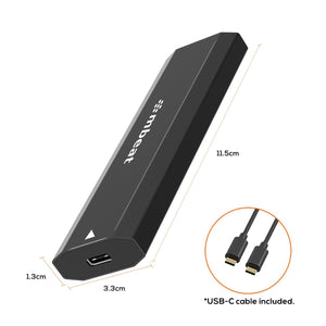 mbeat Elite USB-C to M.2 SSD Enclosure (M-Key, B+M Key) | Matte Black