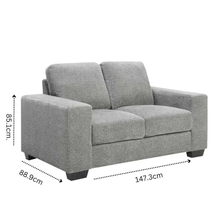 Morgan 2 Seater Fabric Sofa | Light Grey