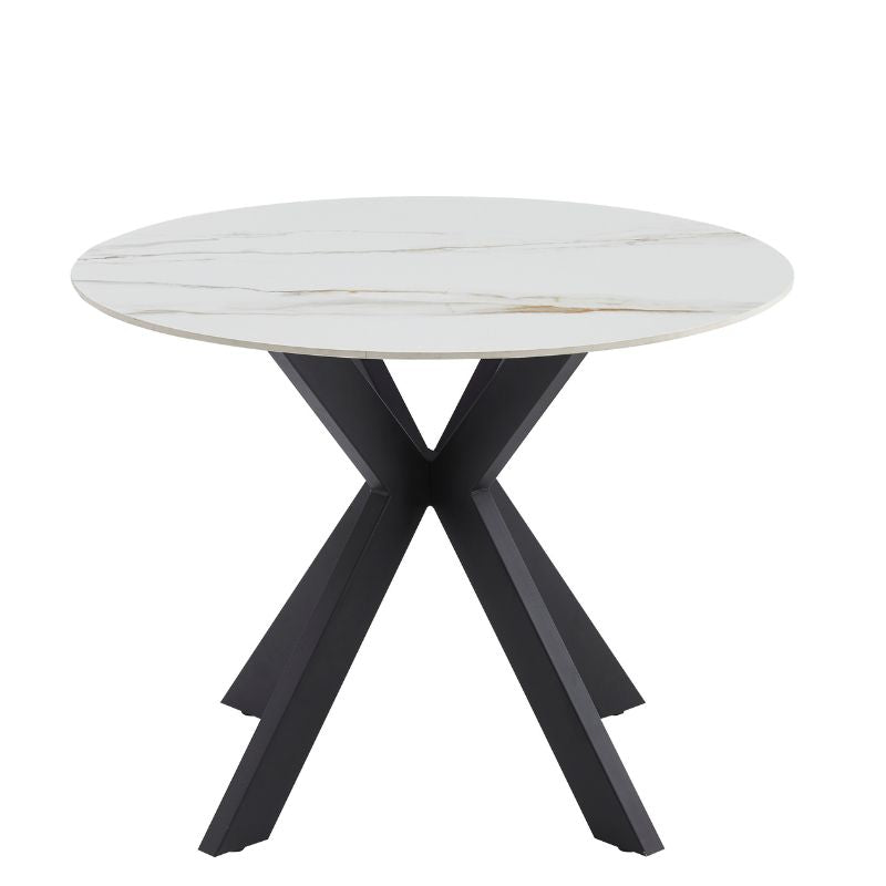 Tracey Round Marble Stone Dining Table | Contemporary Design | Elegant Home Furniture