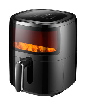 6L Digital Air Fryer with 1600W & Glass Window | Easy Viewing & Cooking