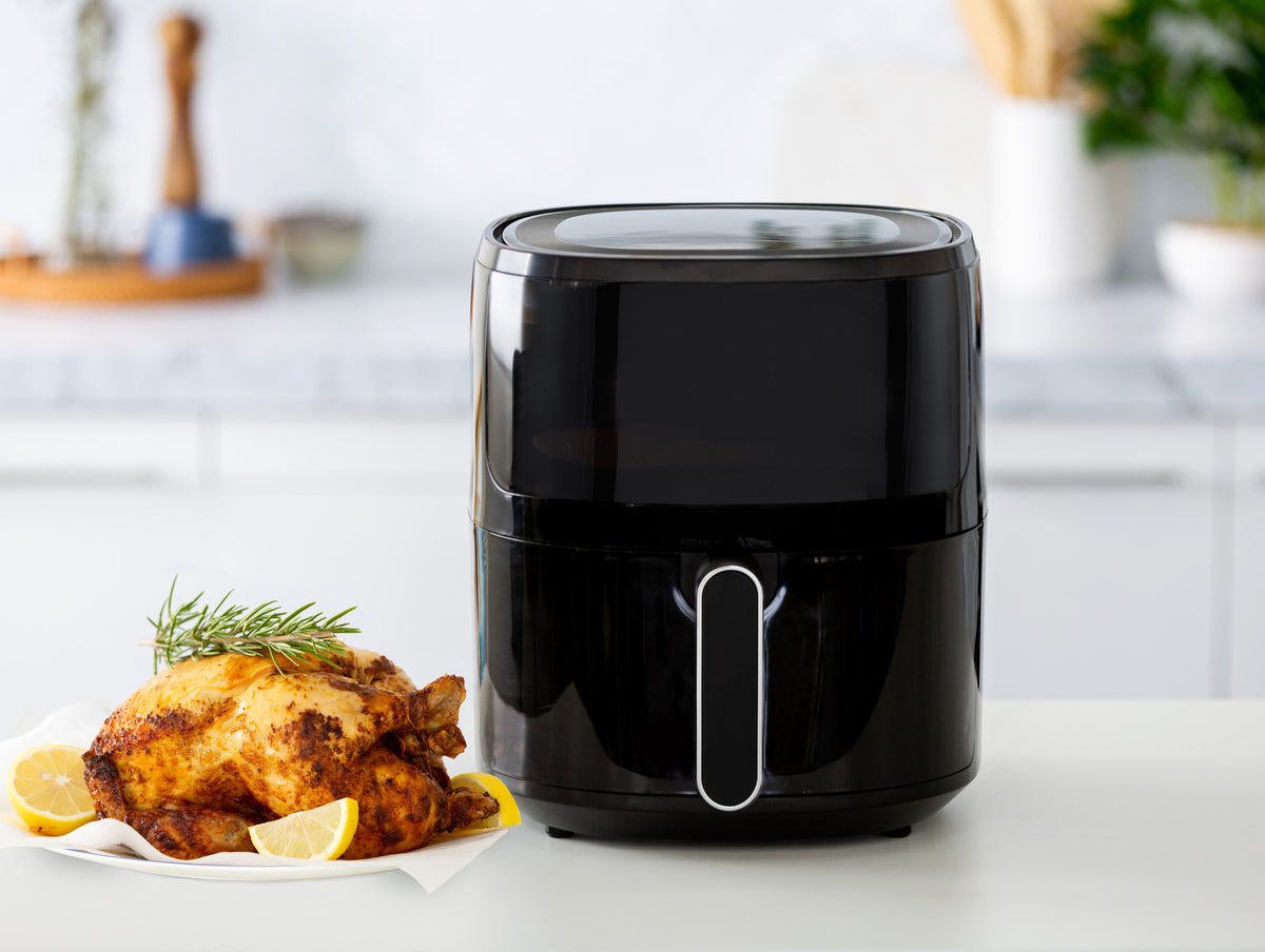 6L Digital Air Fryer with 1600W & Glass Window | Easy Viewing & Cooking