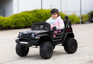 Jeep Inspired Remote Controlled Ride-on Electric Car | Black