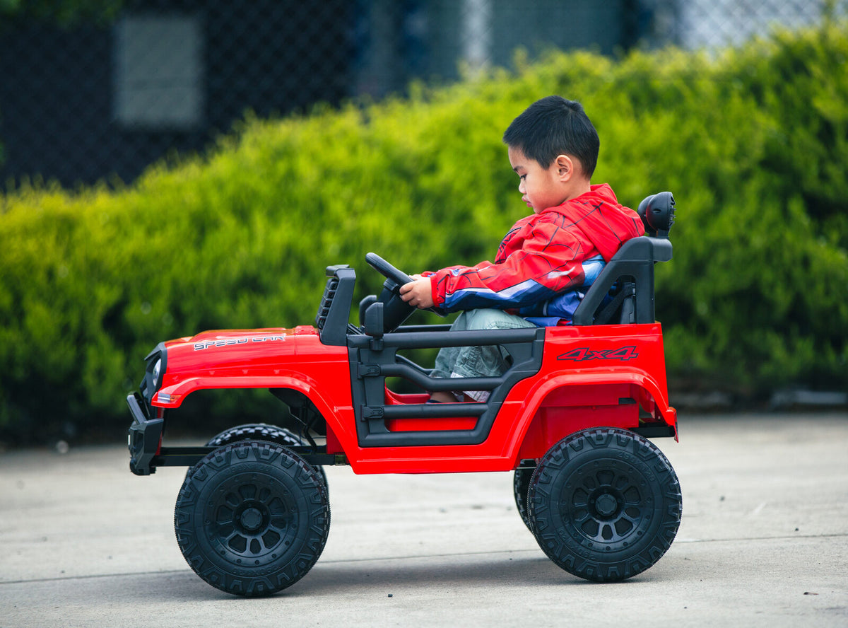 Jeep Inspired Remote Controlled Ride-on Electric Car | Red