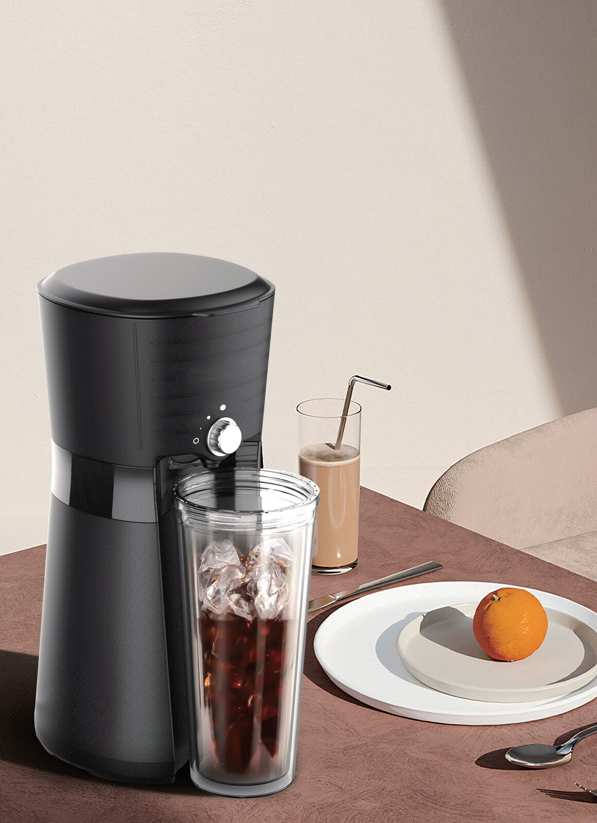 Digital Iced Coffee Maker | 10oz Reusable Cup & Straw Included | Convenient & Eco-friendly