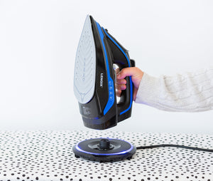 Cordless Steam Iron | Ceramic Soleplate | 360° Charging Base | Self-Cleaning | Portable Design