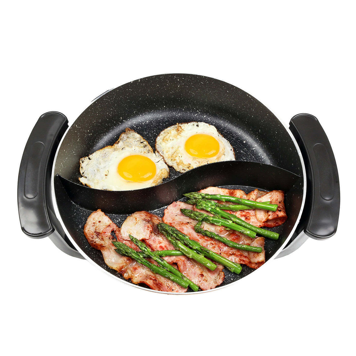 Electric Fry Pan with Cooking Divider | 3.5L Capacity | Non-Stick Surface