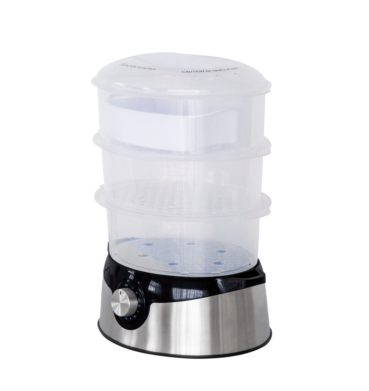 3-Tier Food Steamer with Stainless Steel Base | Multi-Function Cooking