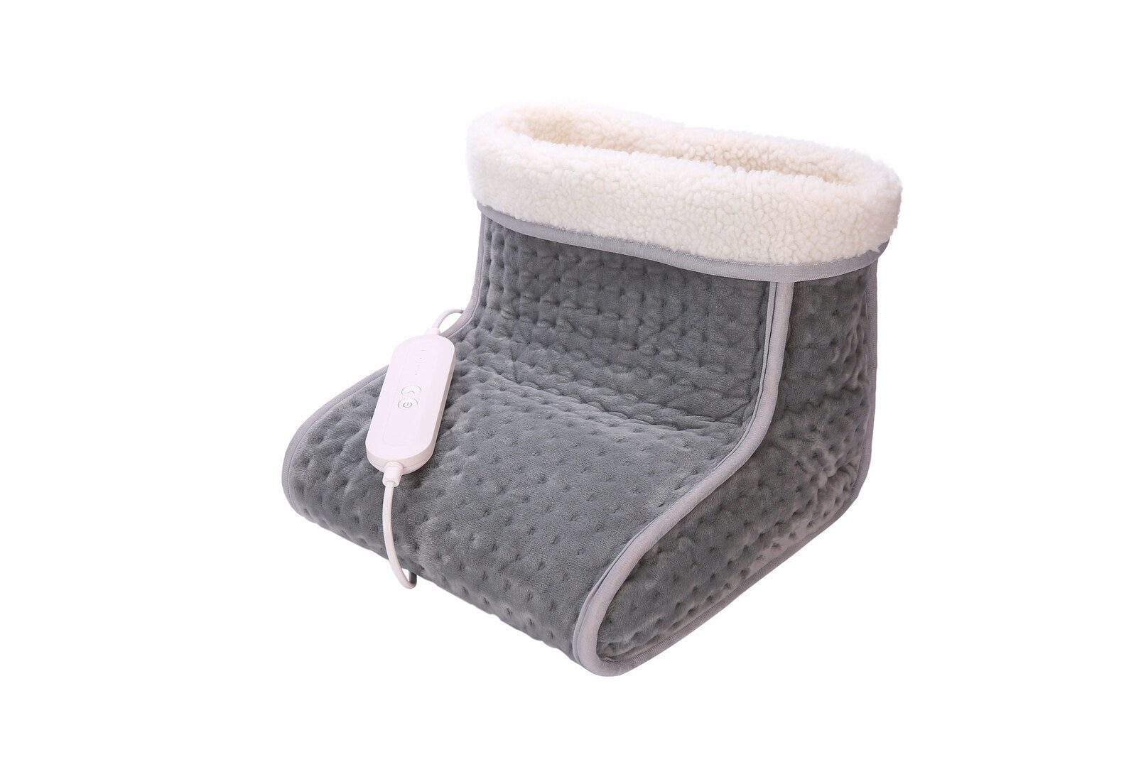 Plush Flannel Fleece Foot Warmer | 4 Temperature Settings | Electric Heated Slippers | Soft & Cozy