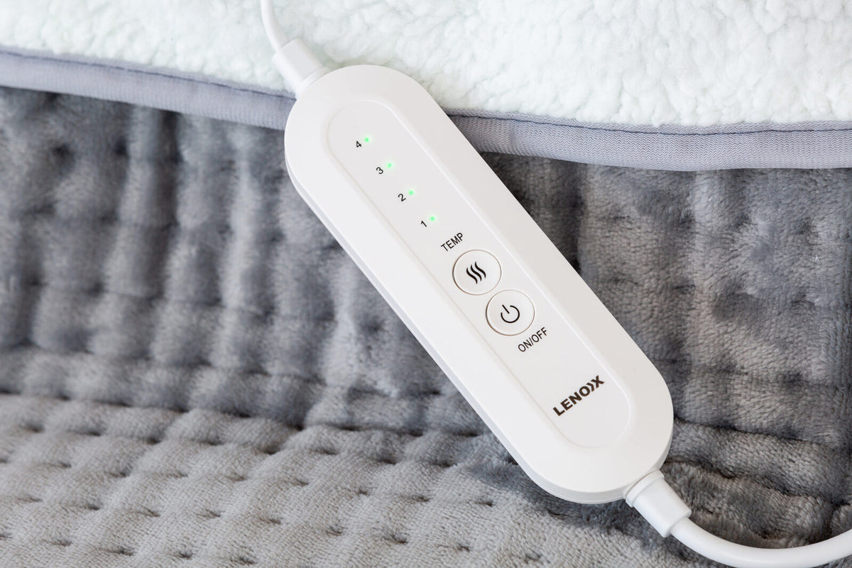 Plush Flannel Fleece Foot Warmer | 4 Temperature Settings | Electric Heated Slippers | Soft & Cozy