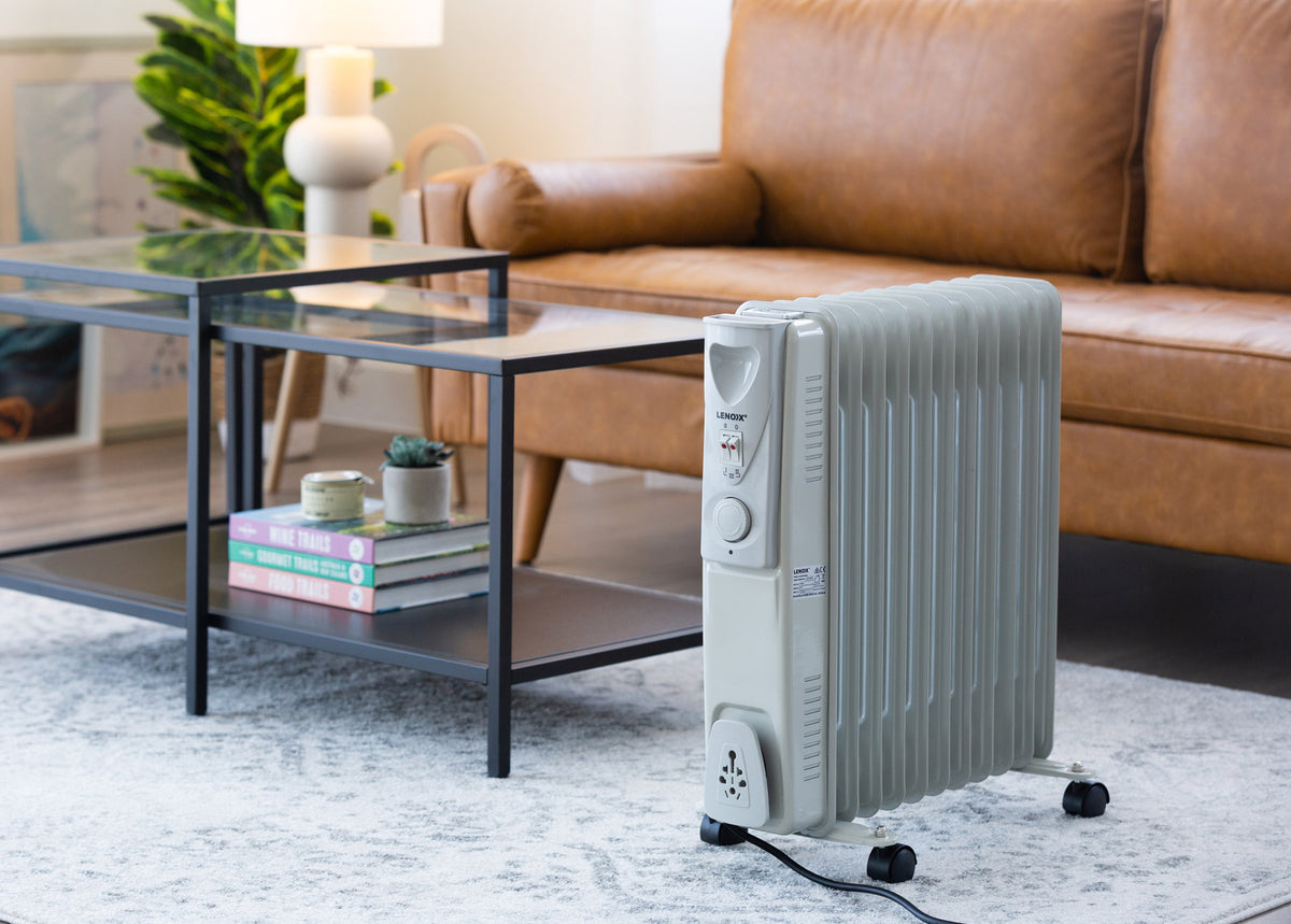 Oil Column Heater | 11-Fin | 2400W | 3 Heat Settings | Wheels