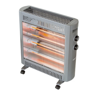 2200W Quartz Infrared Radiant Heater | Adjustable Thermostat | 2 Power Settings
