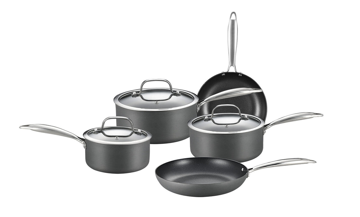 8-Piece Cookware Set | Non-Stick Coating | Glass Lids