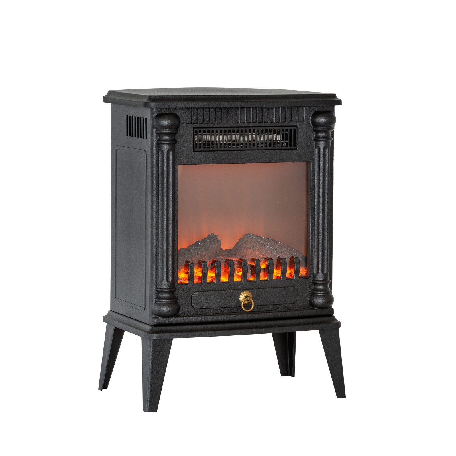 Electric Log Fireplace Heater | Overheat Protection