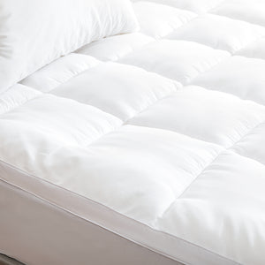 Hypoallergenic | Antibacterial | 100% Microfiber Filling | Mattress Topper | QUEEN