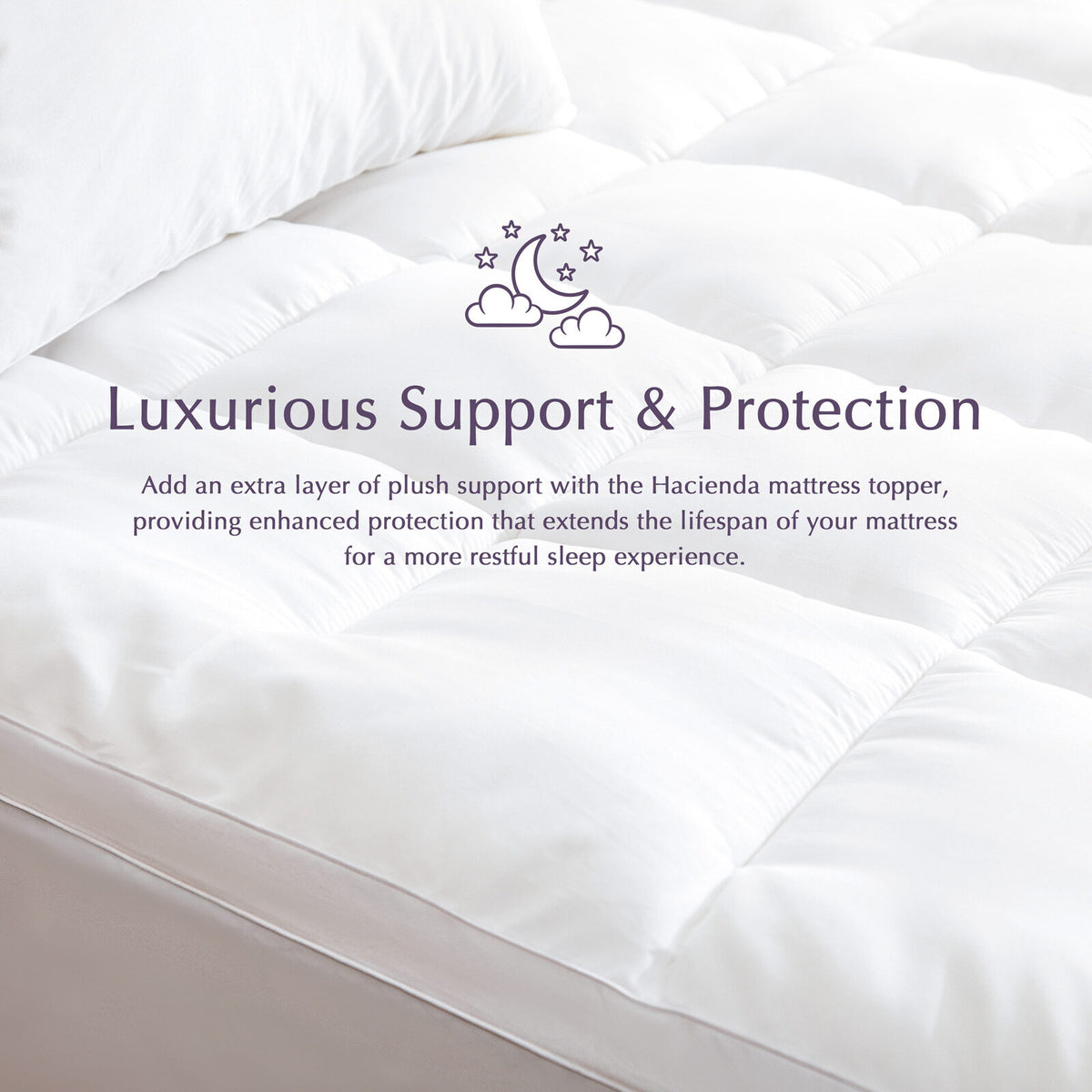 Hypoallergenic | Antibacterial | 100% Microfiber Filling | Mattress Topper | QUEEN