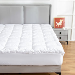 Hypoallergenic | Antibacterial | 100% Microfiber Filling | Mattress Topper | QUEEN