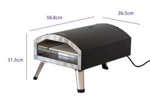 Compact & Portable 12" Outdoor Electric Pizza Oven | Quick & Convenient Cooking