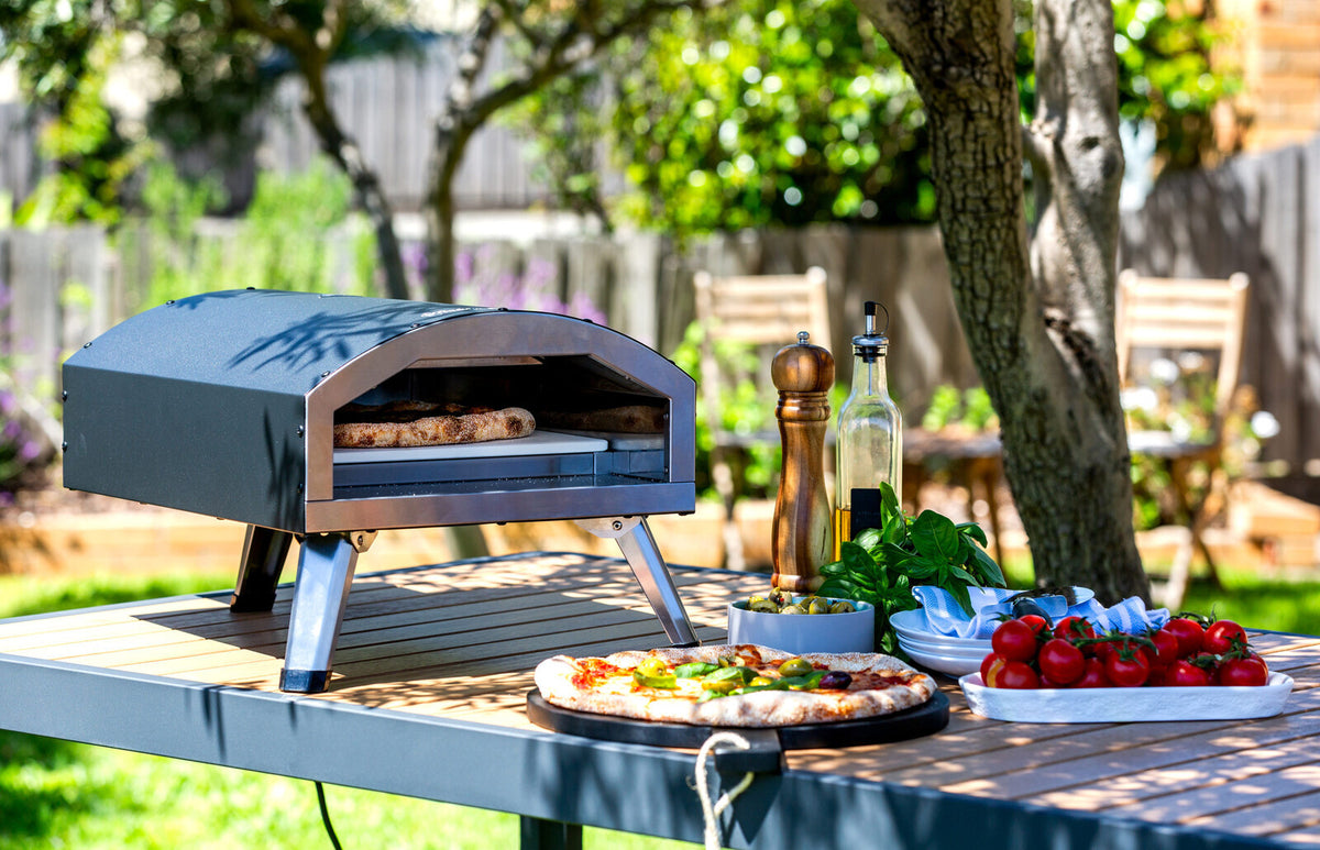 Compact & Portable 12" Outdoor Electric Pizza Oven | Quick & Convenient Cooking