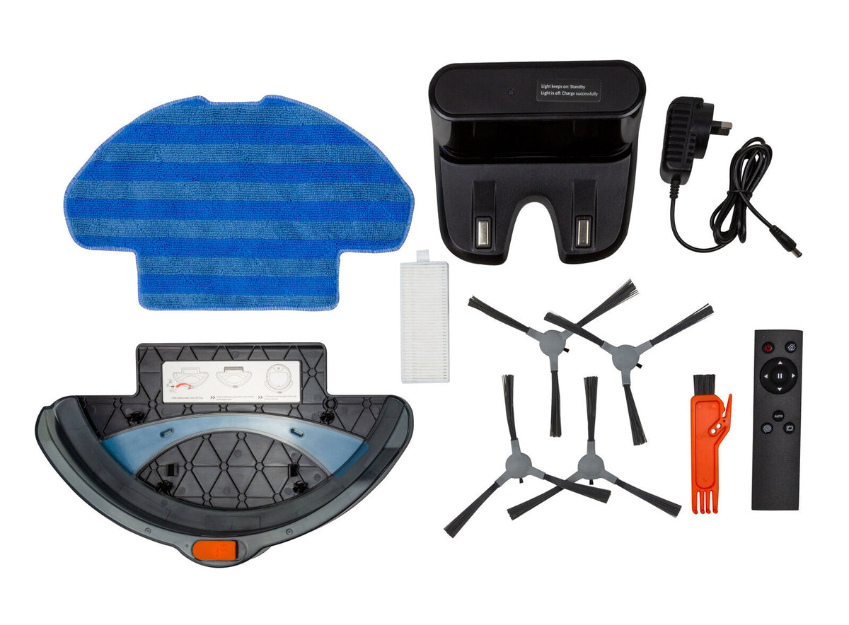 Smart Robot Vacuum Cleaner | 3-in-1 HEPA & Mopping Pad | Black