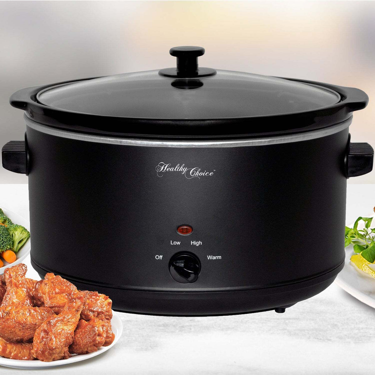 8L Slow Cooker | Large Capacity Ceramic Pot, 300W