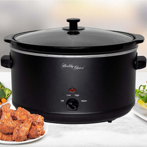 8L Slow Cooker | Large Capacity Ceramic Pot, 300W