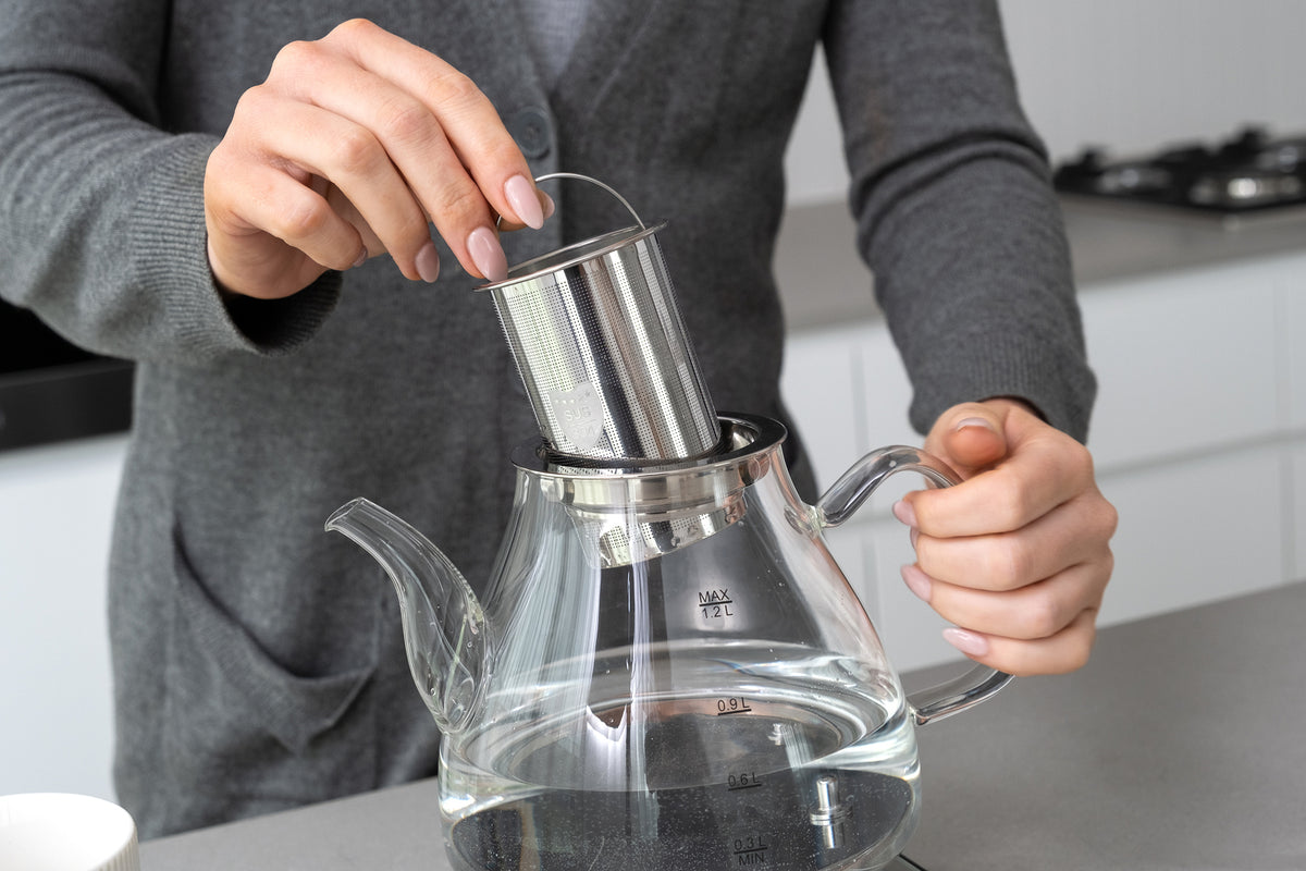 1.2L Digital Glass Kettle | Electric Tea Pot & Infuser, 800W