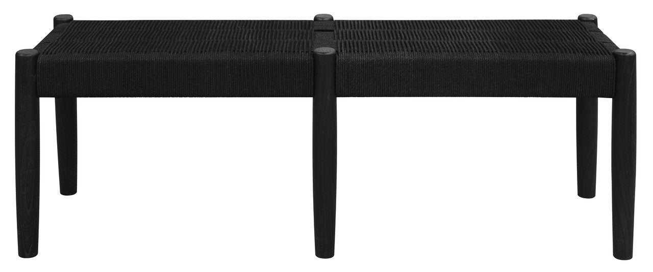 Kelly Loom Oak Bench | Black