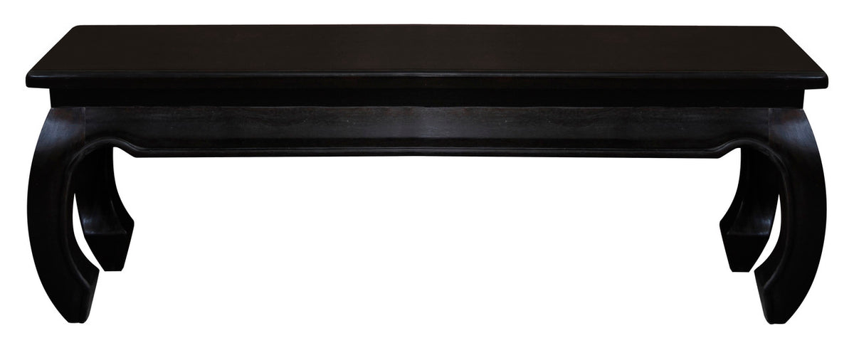 Dynasty Solid Mahogany Timber Opium Leg Bench | 128 x 35 | Chocolate