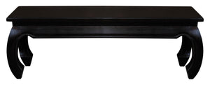 Dynasty Solid Mahogany Timber Opium Leg Bench | 128 x 35 | Chocolate
