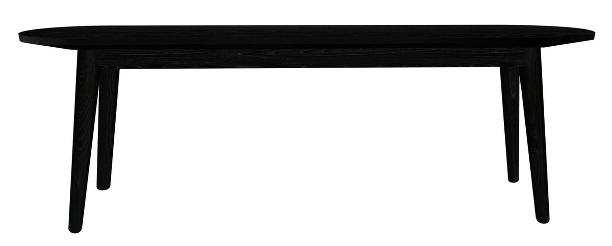 Huntley Solid Oak Bench | Black