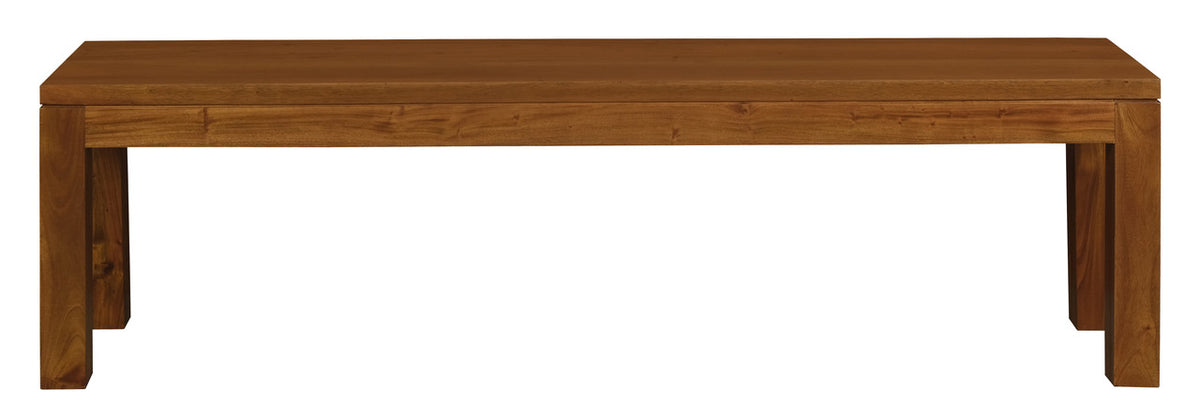 Large Tilda Solid Mahogany Bench | Light Pecan