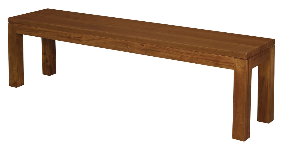 Large Tilda Solid Mahogany Bench | Light Pecan